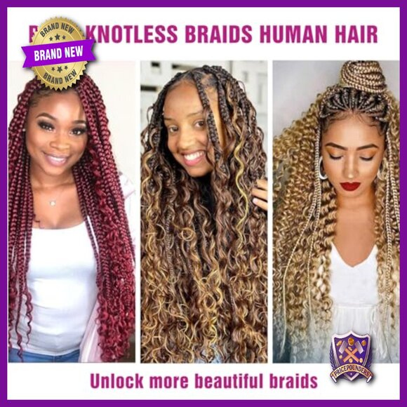 18 Inch Deep Wave Human Hair Extensions for Boho Braids 100g main image 6